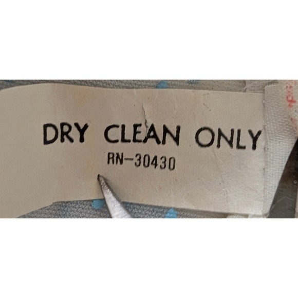 VTG 70s Tiered Prairie Dress Medium Lace Ruffle Long Sleeve Polka Dot Cottage - Picture 11 of 11